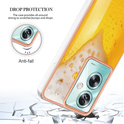 For OPPO A79 5G Global Electroplating Marble Dual-side IMD Phone Case(Draft Beer) - OPPO Cases by PMC Jewellery | Online Shopping South Africa | PMC Jewellery | Buy Now Pay Later Mobicred