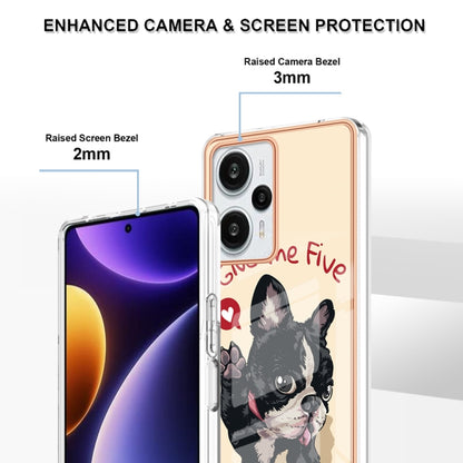 For Xiaomi Poco F5 / Redmi Note 12 Turbo Electroplating Marble Dual-side IMD Phone Case(Lucky Dog) - Xiaomi Cases by PMC Jewellery | Online Shopping South Africa | PMC Jewellery | Buy Now Pay Later Mobicred