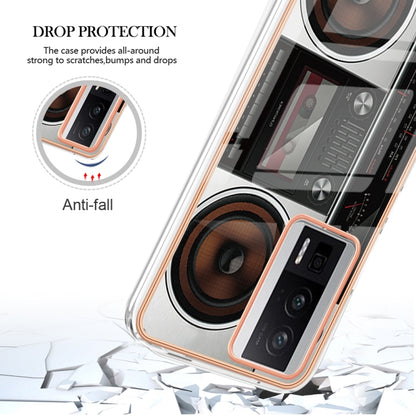 For Xiaomi Poco F5 Pro 5G / Redmi K60 Electroplating Marble Dual-side IMD Phone Case(Retro Radio) - Xiaomi Cases by PMC Jewellery | Online Shopping South Africa | PMC Jewellery | Buy Now Pay Later Mobicred