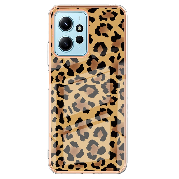 For Xiaomi Redmi Note 12 4G Electroplating Marble Dual-side IMD Phone Case(Leopard Print) - Xiaomi Cases by PMC Jewellery | Online Shopping South Africa | PMC Jewellery | Buy Now Pay Later Mobicred