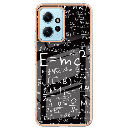 For Xiaomi Redmi Note 12 4G Electroplating Marble Dual-side IMD Phone Case(Equation) - Xiaomi Cases by PMC Jewellery | Online Shopping South Africa | PMC Jewellery | Buy Now Pay Later Mobicred