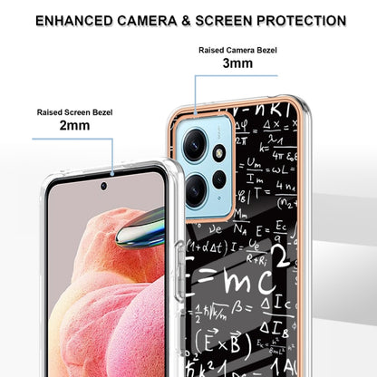 For Xiaomi Redmi Note 12 4G Electroplating Marble Dual-side IMD Phone Case(Equation) - Xiaomi Cases by PMC Jewellery | Online Shopping South Africa | PMC Jewellery | Buy Now Pay Later Mobicred