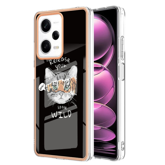 For Xiaomi Redmi Note 12 Pro 5G Global Electroplating Marble Dual-side IMD Phone Case(Natural Growth) - Xiaomi Cases by PMC Jewellery | Online Shopping South Africa | PMC Jewellery | Buy Now Pay Later Mobicred