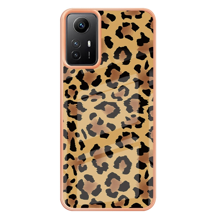 Xiaomi Redmi Note 12S 4G Electroplating Marble Dual-side IMD Phone Case(Leopard Print) - Xiaomi Cases by PMC Jewellery | Online Shopping South Africa | PMC Jewellery | Buy Now Pay Later Mobicred