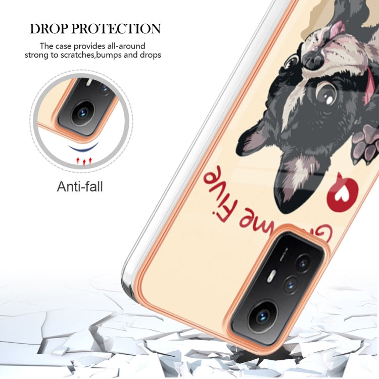 Xiaomi Redmi Note 12S 4G Electroplating Marble Dual-side IMD Phone Case(Lucky Dog) - Xiaomi Cases by PMC Jewellery | Online Shopping South Africa | PMC Jewellery | Buy Now Pay Later Mobicred