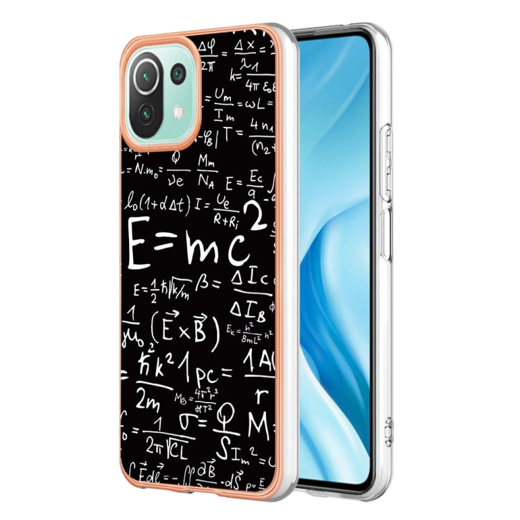 For Xiaomi 11 Lite Electroplating Marble Dual-side IMD Phone Case(Equation) - Xiaomi Cases by PMC Jewellery | Online Shopping South Africa | PMC Jewellery | Buy Now Pay Later Mobicred