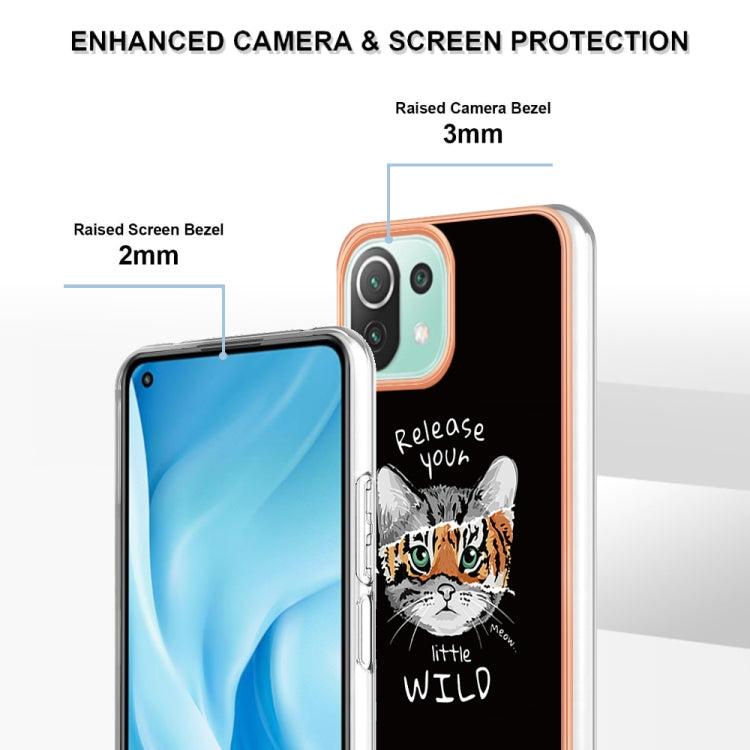 For Xiaomi 11 Lite Electroplating Marble Dual-side IMD Phone Case(Natural Growth) - Xiaomi Cases by PMC Jewellery | Online Shopping South Africa | PMC Jewellery | Buy Now Pay Later Mobicred