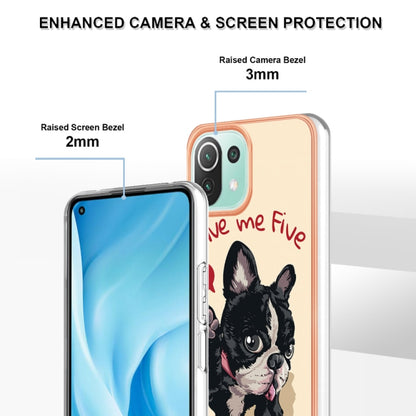 For Xiaomi 11 Lite Electroplating Marble Dual-side IMD Phone Case(Lucky Dog) - Xiaomi Cases by PMC Jewellery | Online Shopping South Africa | PMC Jewellery | Buy Now Pay Later Mobicred