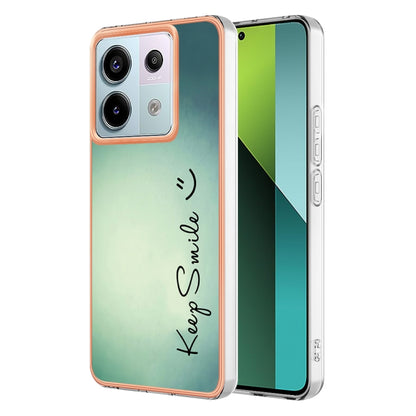 For Xiaomi Redmi Note 13 Pro 5G Global Electroplating Marble Dual-side IMD Phone Case(Smile) - Note 13 Pro Cases by PMC Jewellery | Online Shopping South Africa | PMC Jewellery | Buy Now Pay Later Mobicred