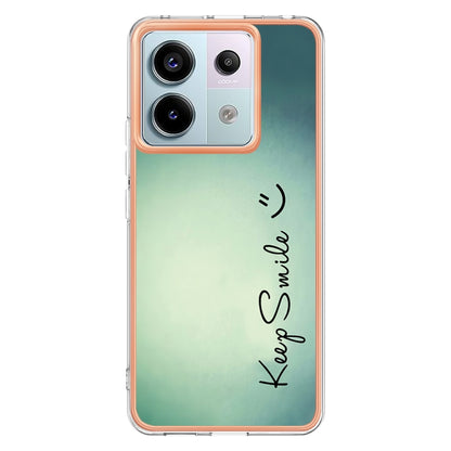 For Xiaomi Redmi Note 13 Pro 5G Global Electroplating Marble Dual-side IMD Phone Case(Smile) - Note 13 Pro Cases by PMC Jewellery | Online Shopping South Africa | PMC Jewellery | Buy Now Pay Later Mobicred