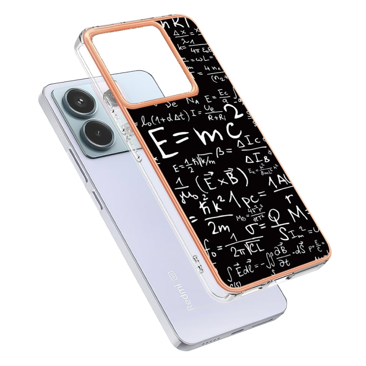 For Xiaomi Redmi Note 13 Pro 5G Global Electroplating Marble Dual-side IMD Phone Case(Equation) - Note 13 Pro Cases by PMC Jewellery | Online Shopping South Africa | PMC Jewellery | Buy Now Pay Later Mobicred