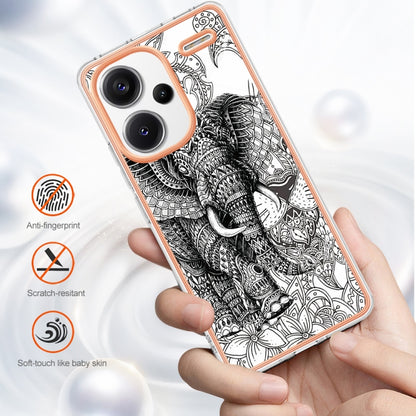 For Xiaomi Redmi Note 13 Pro+ 5G Electroplating Marble Dual-side IMD Phone Case(Totem Elephant) - Note 13 Pro+ Cases by PMC Jewellery | Online Shopping South Africa | PMC Jewellery | Buy Now Pay Later Mobicred