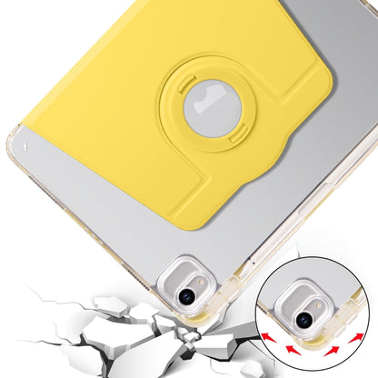 For iPad Air 11 2024 Clear Acrylic 360 Rotation Detachable Leather Tablet Case(Yellow) - iPad Air 11 2024 Cases by PMC Jewellery | Online Shopping South Africa | PMC Jewellery | Buy Now Pay Later Mobicred