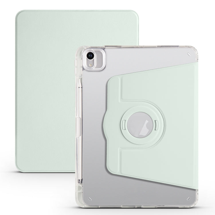 For iPad Air 11 2024 Clear Acrylic 360 Rotation Detachable Leather Tablet Case(Light Green) - iPad Air 11 2024 Cases by PMC Jewellery | Online Shopping South Africa | PMC Jewellery | Buy Now Pay Later Mobicred