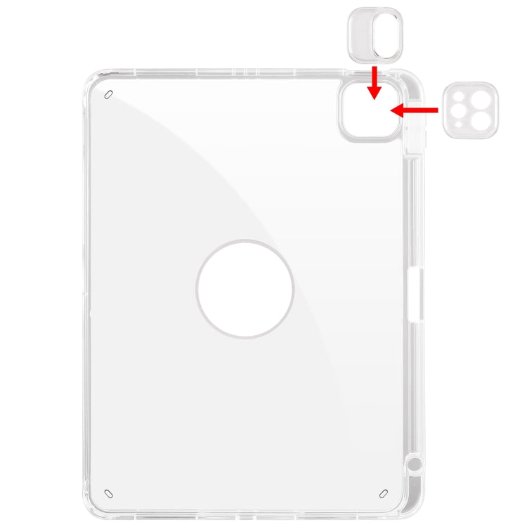 For iPad Pro 11 2024 Clear Acrylic 360 Rotation Detachable Leather Tablet Case(Light Green) - iPad Pro 11 2024 Cases by PMC TechLife | Online Shopping South Africa | PMC TechLife | Buy Now Pay Later Mobicred