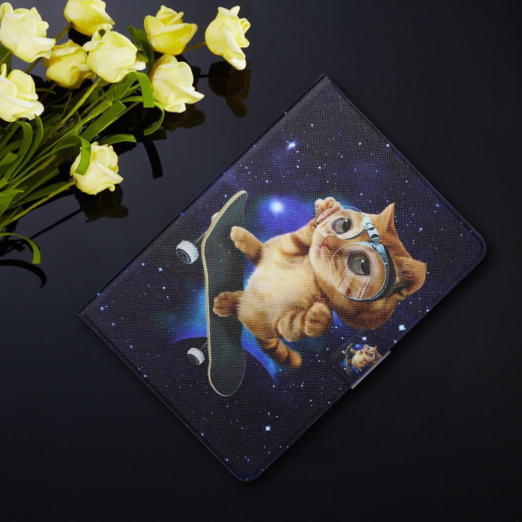 For Amazon Kindle Fire Max 11 Colored Drawing Smart Leather Tablet Case(Skateboard Cat) - Amazon by PMC TechLife | Online Shopping South Africa | PMC TechLife | Buy Now Pay Later Mobicred