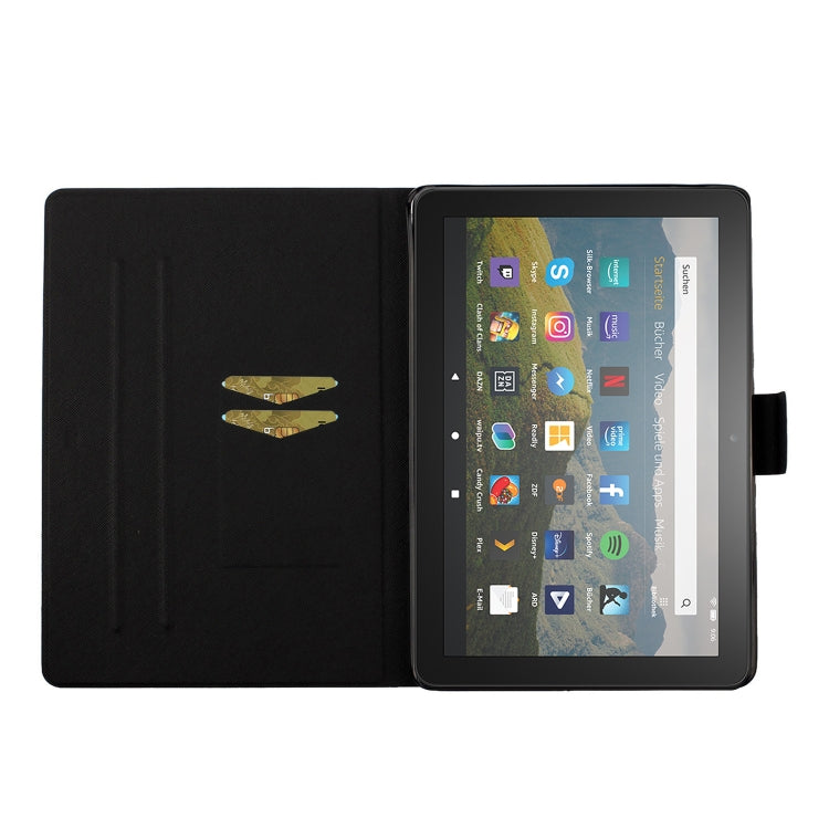 For Amazon Kindle Fire Max 11 Colored Drawing Flower Smart Leather Tablet Case(Yellow Fruit) - Amazon by PMC TechLife | Online Shopping South Africa | PMC TechLife | Buy Now Pay Later Mobicred