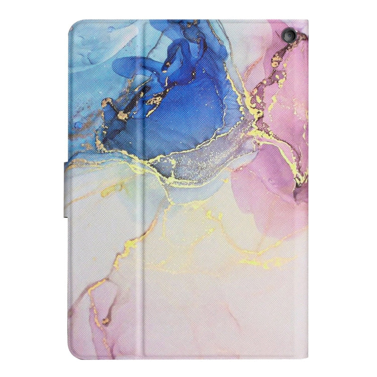 For Amazon Kindle Fire Max 11 Colored Drawing Marble Smart Leather Tablet Case(Pink Blue) - Amazon by PMC TechLife | Online Shopping South Africa | PMC TechLife | Buy Now Pay Later Mobicred