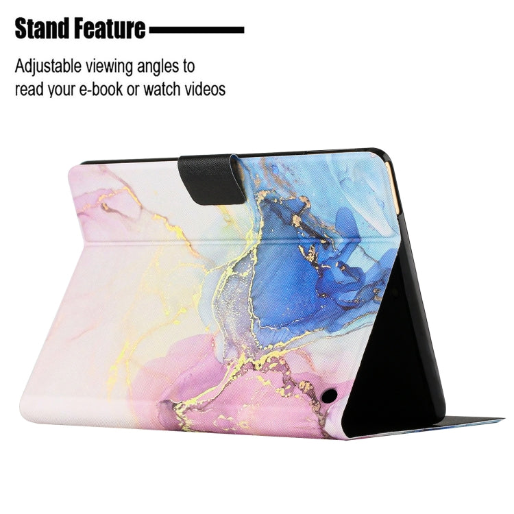 For Amazon Kindle Fire Max 11 Colored Drawing Marble Smart Leather Tablet Case(Pink Blue) - Amazon by PMC TechLife | Online Shopping South Africa | PMC TechLife | Buy Now Pay Later Mobicred