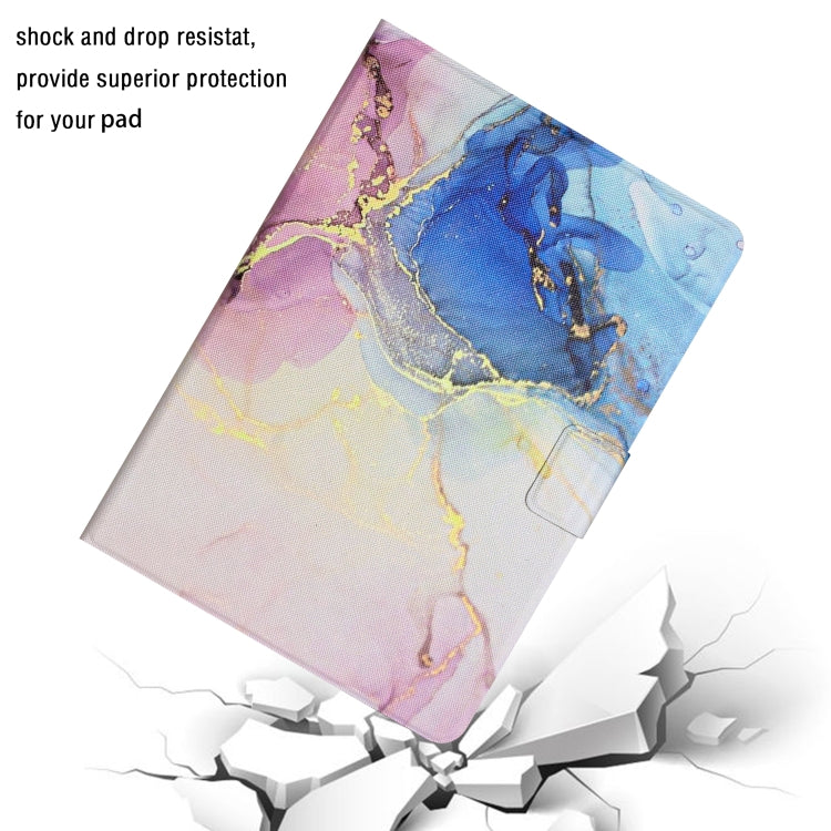 For Amazon Kindle Fire Max 11 Colored Drawing Marble Smart Leather Tablet Case(Pink Blue) - Amazon by PMC TechLife | Online Shopping South Africa | PMC TechLife | Buy Now Pay Later Mobicred