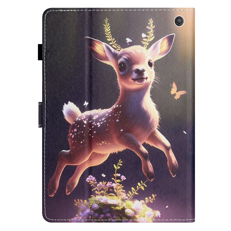For Amazon Kindle Fire Max 11 Coloured Drawing Stitching Smart Leather Tablet Case(Little Deer) - Amazon by PMC TechLife | Online Shopping South Africa | PMC TechLife | Buy Now Pay Later Mobicred