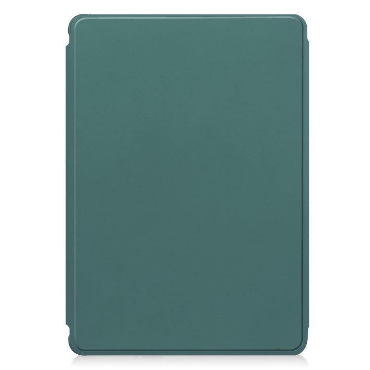 For Samsung Galaxy Tab S9+ 360 Rotation Transparent Smart Leather Case with Keyboard(Dark Green) - Galaxy Tab S9+ Cases by PMC Jewellery | Online Shopping South Africa | PMC Jewellery | Buy Now Pay Later Mobicred