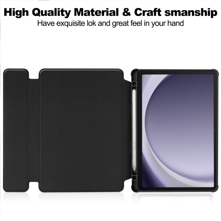 For Samsung Galaxy Tab A9+ 360 Rotation Transparent Smart Leather Case with Keyboard(Black) - Galaxy Tab A9+ by PMC TechLife | Online Shopping South Africa | PMC TechLife