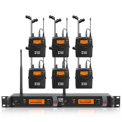 XTUGA RW2080 UHF Wireless Stage Singer In-Ear Monitor System 6 BodyPacks(AU Plug) - Microphone by XTUGA | Online Shopping South Africa | PMC Jewellery | Buy Now Pay Later Mobicred