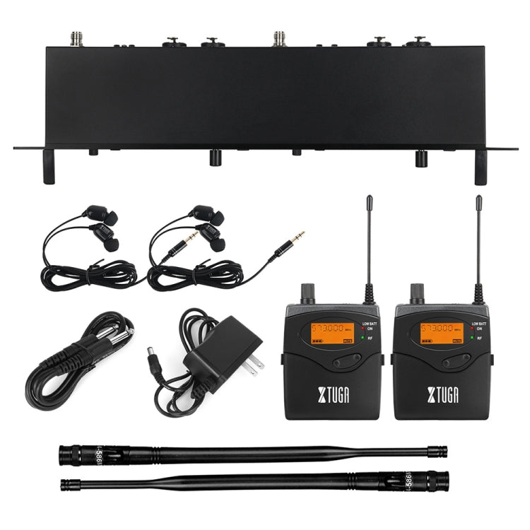 XTUGA RW2080 UHF Wireless Stage Singer In-Ear Monitor System 4 BodyPacks(EU Plug) - Microphone by XTUGA | Online Shopping South Africa | PMC Jewellery | Buy Now Pay Later Mobicred