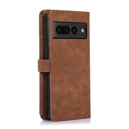 For Google Pixel 7 Pro Dream 9-Card Wallet Zipper Bag Leather Phone Case(Brown) - Google Cases by PMC Jewellery | Online Shopping South Africa | PMC Jewellery | Buy Now Pay Later Mobicred