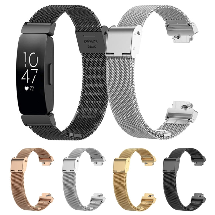 For Fitbit Inspire 3 Buckle Fine Mesh Stainless Ssteel Watch Band(Rose Gold) - free shipping - PMC TechLife - Order now!