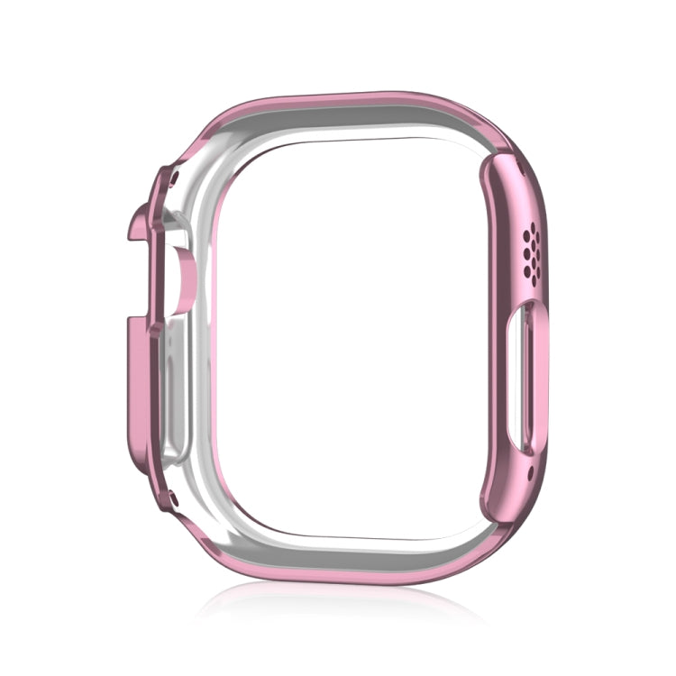 For Apple Watch Ultra 2 / Ultra 49mm Double Row Diamond Hollow PC Watch Case(Pink) - Watch Cases by PMC TechLife | Online Shopping South Africa | PMC TechLife