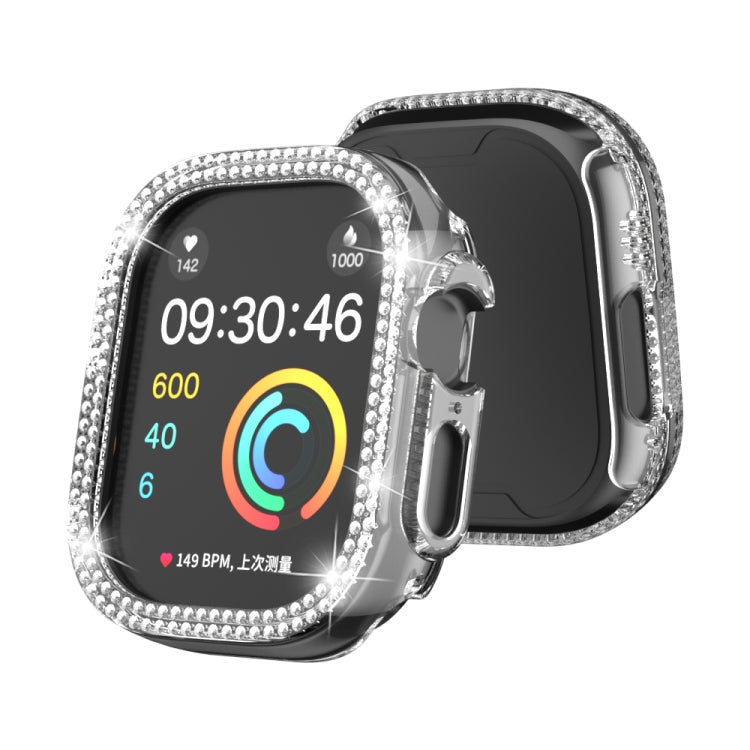 For Apple Watch Ultra 2 / Ultra 49mm Double Row Diamond Hollow PC Watch Case(Transparent) - free shipping - PMC Jewellery - Order now!