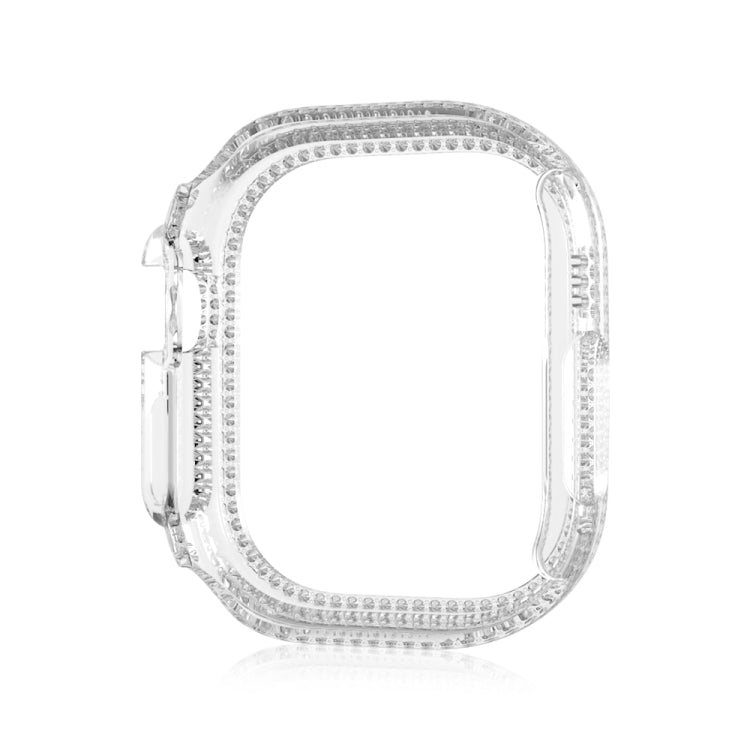 For Apple Watch Ultra 2 / Ultra 49mm Double Row Diamond Hollow PC Watch Case(Transparent) - free shipping - PMC Jewellery - Order now!