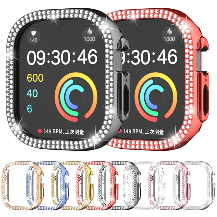 For Apple Watch Ultra 2 / Ultra 49mm Double Row Diamond Hollow PC Watch Case(Transparent) - free shipping - PMC Jewellery - Order now!