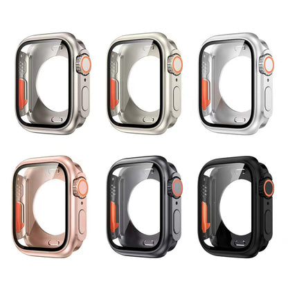 For Apple Watch Series 6 / 5 / 4 / SE 40mm Change to Ultra 49mm All-Inclusive Film Hybrid PC Watch Case(Silver) - Watch Cases by PMC Jewellery | Online Shopping South Africa | PMC Jewellery | Buy Now Pay Later Mobicred