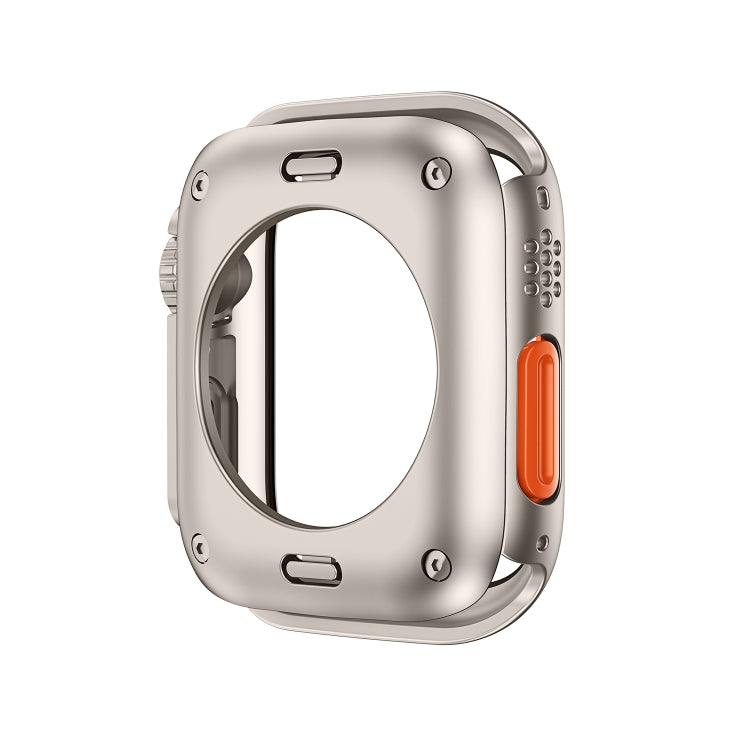 For Apple Watch Series 9 / 8 / 7 45mm Change to Ultra 49mm All-Inclusive Film Hybrid PC Watch Case(Titanium Gold) - Watch Cases by PMC TechLife | Online Shopping South Africa | PMC TechLife