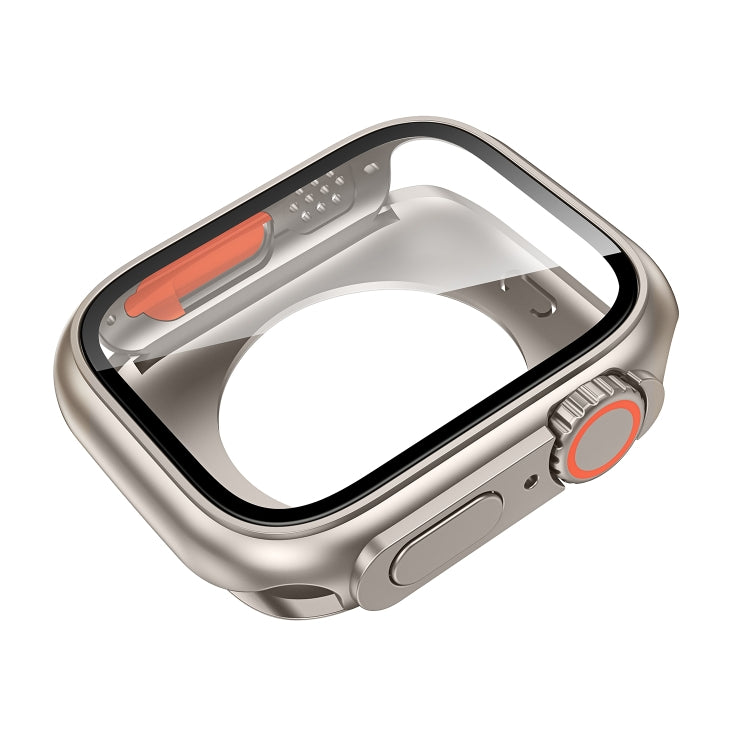 For Apple Watch Series 9 / 8 / 7 41mm Change to Ultra 49mm All-Inclusive Film Hybrid PC Watch Case(Silver) - Watch Cases by PMC Jewellery | Online Shopping South Africa | PMC Jewellery | Buy Now Pay Later Mobicred