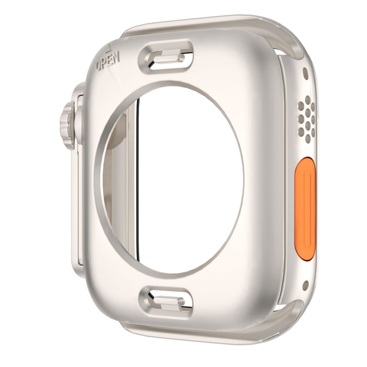 For Apple Watch Series 6 / 5 / 4 / SE 40mm Change to Ultra 49mm Waterproof All-Inclusive Film Hybrid PC Watch Case(Starlight Silver) - free shipping - PMC Jewellery - Order now!