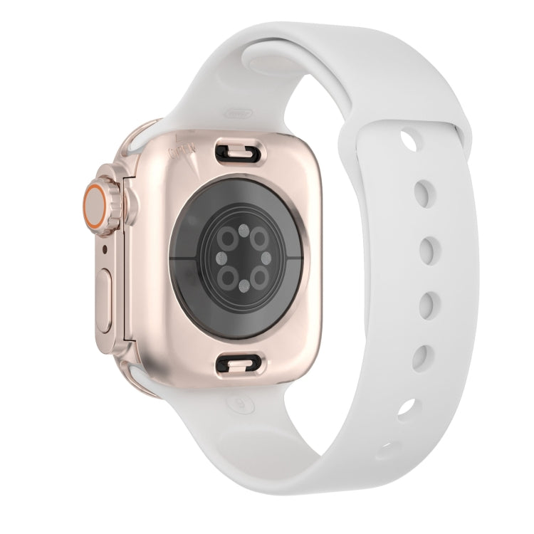 For Apple Watch Series 6 / 5 / 4 / SE 44mm Change to Ultra 49mm Waterproof All-Inclusive Film Hybrid PC Watch Case(Rose Gold) - Watch Cases by PMC Jewellery | Online Shopping South Africa | PMC Jewellery | Buy Now Pay Later Mobicred