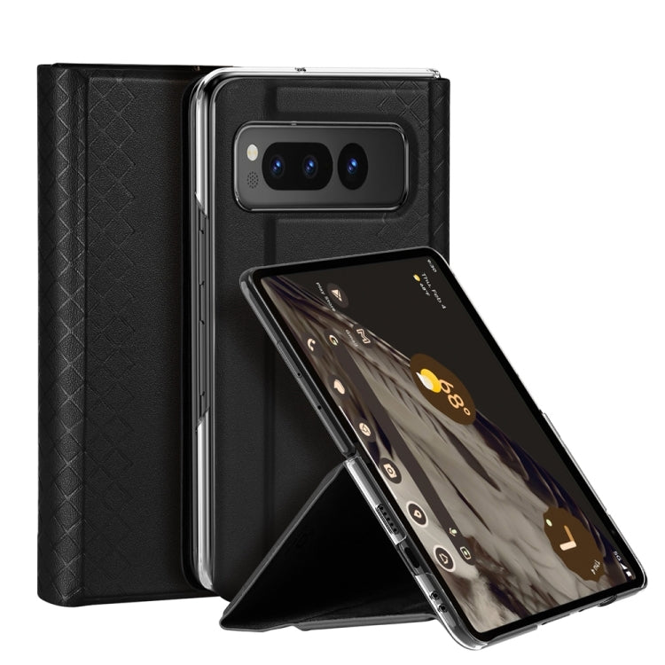 For Google Pixel Fold DUX DUCIS Bril Series PU + TPU Phone Case(Black) - Google Cases by DUX DUCIS | Online Shopping South Africa | PMC Jewellery | Buy Now Pay Later Mobicred