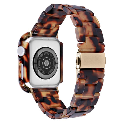 For Apple Watch Ultra 2 / Ultra 49mm Printed Resin PC Watch Band Case Kit(Tortoiseshell) - Watch Cases by PMC Jewellery | Online Shopping South Africa | PMC Jewellery | Buy Now Pay Later Mobicred