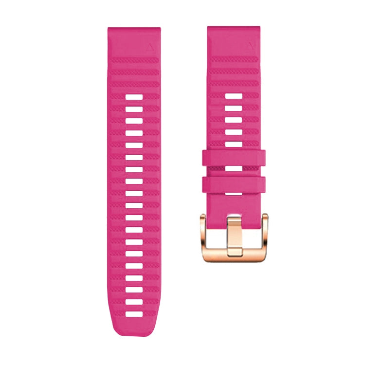 For Garmin Fenix 7S / 6S Pro / 5S Plus 20mm Rose Gold Buckle Quick Release Silicone Watch Band(Pink) - free shipping - PMC TechLife - Order now!
