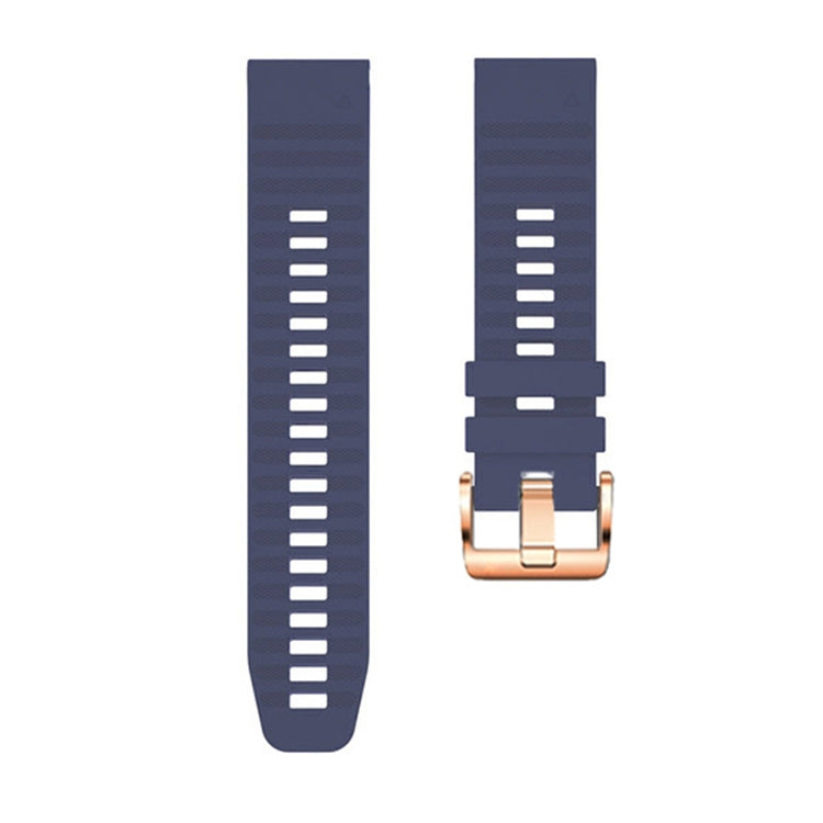 For Garmin Fenix 7S / 6S Pro / 5S Plus 20mm Rose Gold Buckle Quick Release Silicone Watch Band(Midnight Blue) - free shipping - PMC TechLife - Order now!