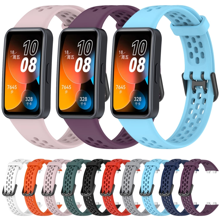 For Huawei Band 10 / 9 / 8 Solid Color Breathable Silicone Watch Band(Red) - Watch Bands by PMC TechLife | Online Shopping South Africa | PMC TechLife | Buy Now Pay Later Mobicred