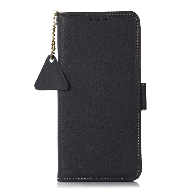 For Samsung Galaxy S24 Side-Magnetic TJ Genuine Leather RFID Phone Case(Blue) - Galaxy Phone Cases by PMC Jewellery | Online Shopping South Africa | PMC Jewellery | Buy Now Pay Later Mobicred