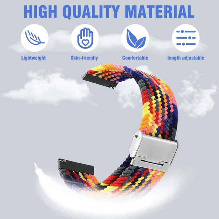 For Samsung Galaxy Watch 6 / 6 Classic Nylon Braided Metal Buckle Watch Band(Z Black Gray) - Watch Bands by PMC TechLife | Online Shopping South Africa | PMC TechLife
