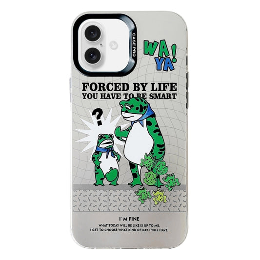 For iPhone 16 Plus Electroplated Silver Series PC Protective Phone Case(Frog) - iPhone 16 Plus Cases by PMC Jewellery | Online Shopping South Africa | PMC Jewellery | Buy Now Pay Later Mobicred