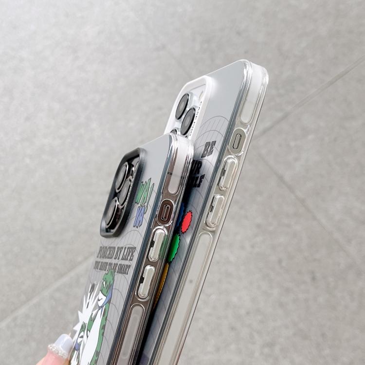 For iPhone 16 Plus Electroplated Silver Series PC Protective Phone Case(Creative Text A) - free shipping - PMC TechLife - Order now!