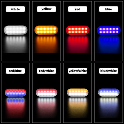 DC12V-24V / 36W Car Truck Emergency Strobe Flash Warning Light 12LEDs Ultra-thin Side Lights(White + Red) - Warning Lights by PMC Jewellery | Online Shopping South Africa | PMC Jewellery | Buy Now Pay Later Mobicred